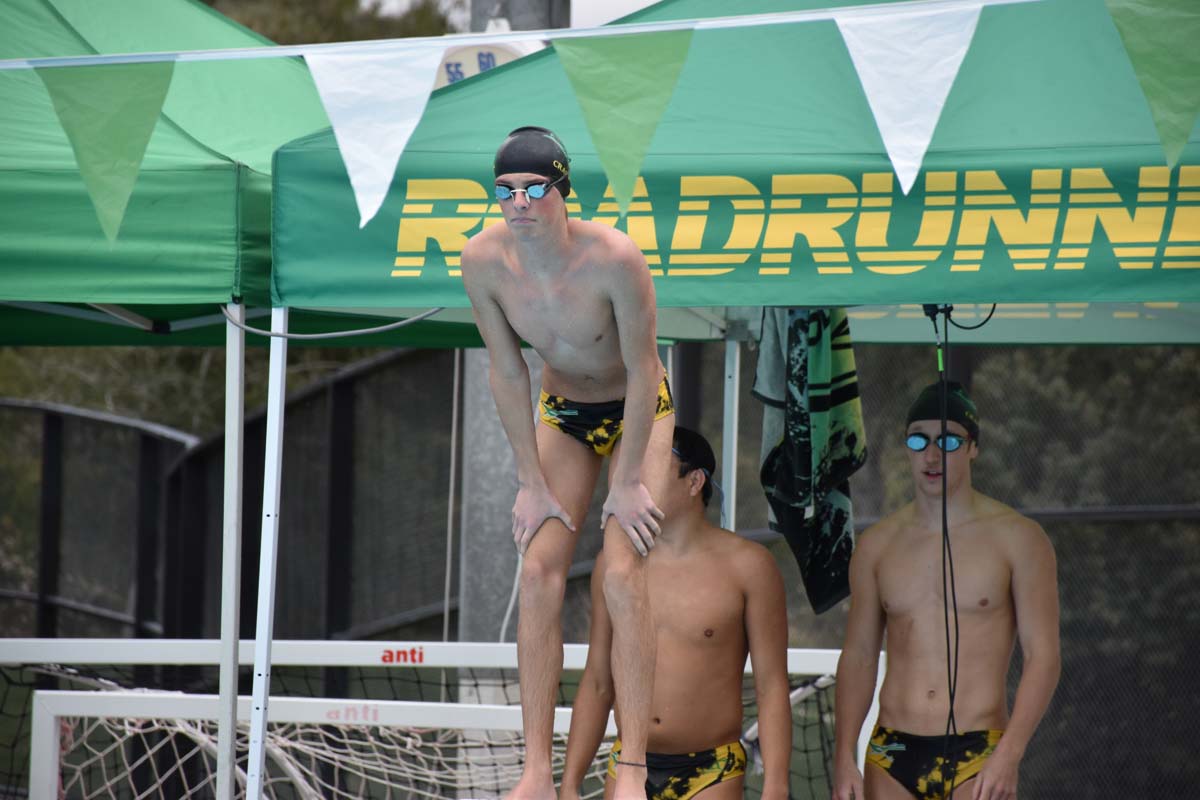 People enjoying the swim meet