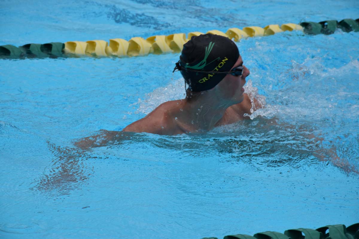 People enjoying the swim meet