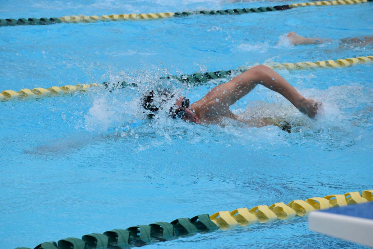 People enjoying the swim meet