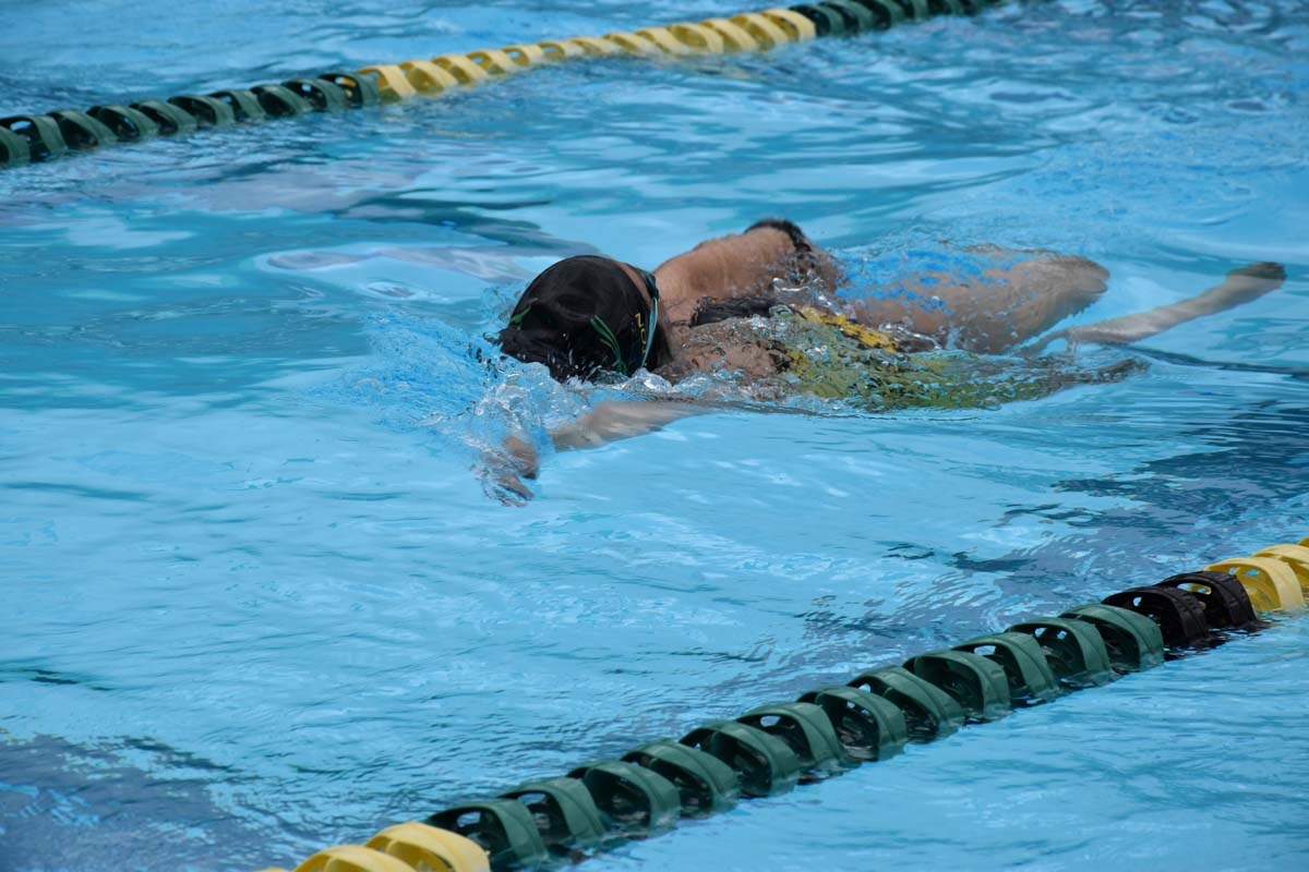 People enjoying the swim meet