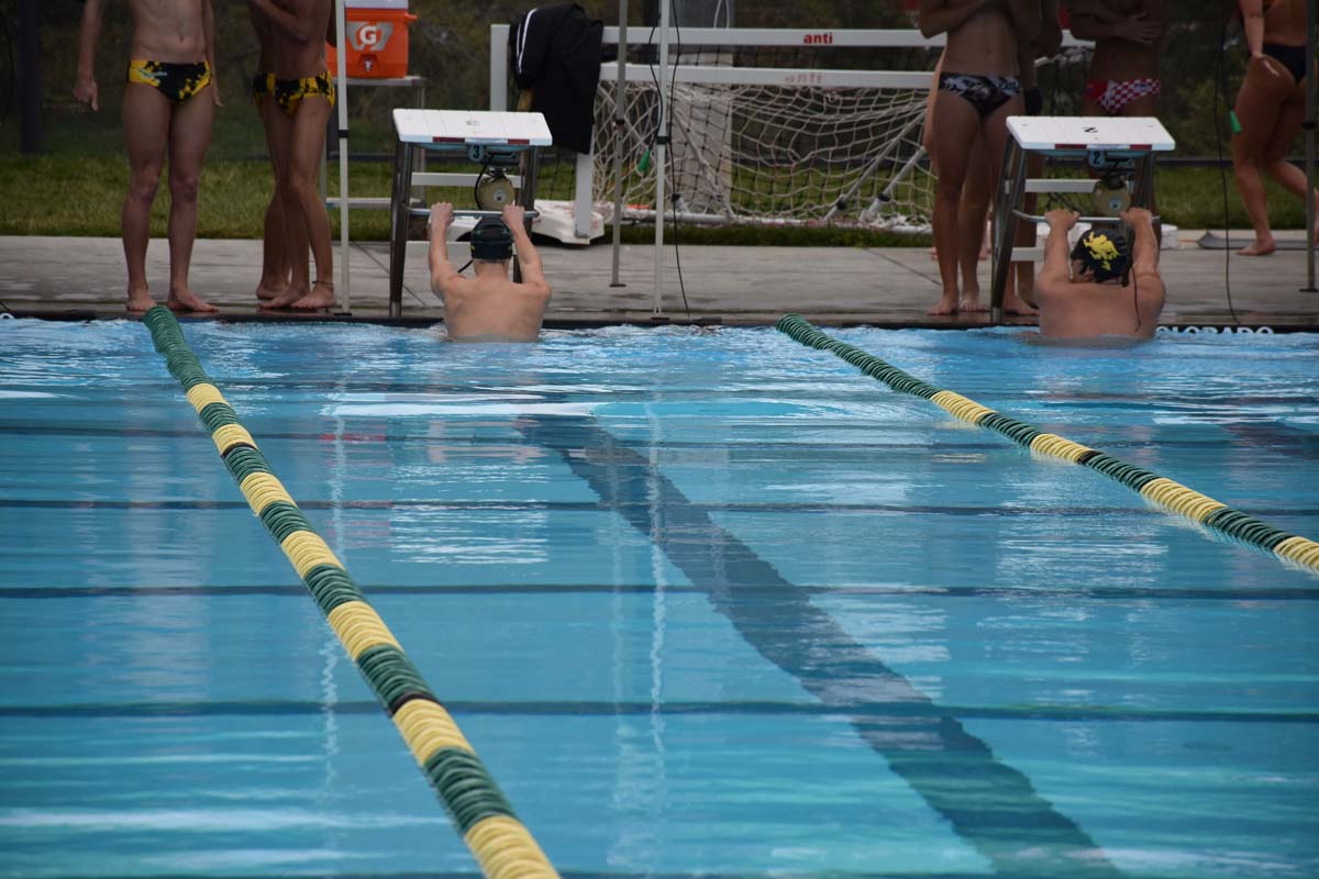 People enjoying the swim meet