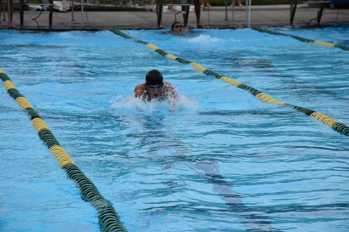 People enjoying the swim meet