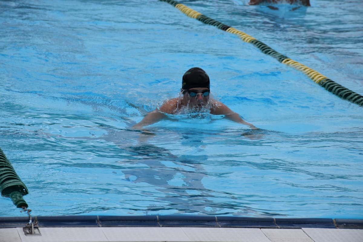 People enjoying the swim meet