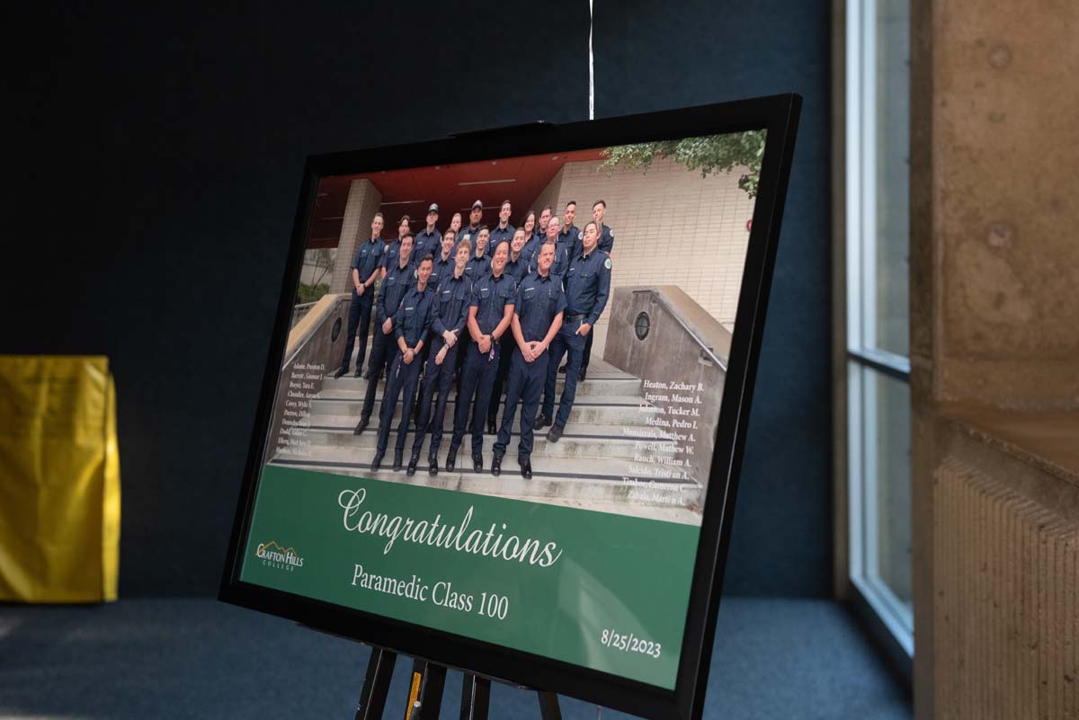 People enjoying Paramedic Graduation