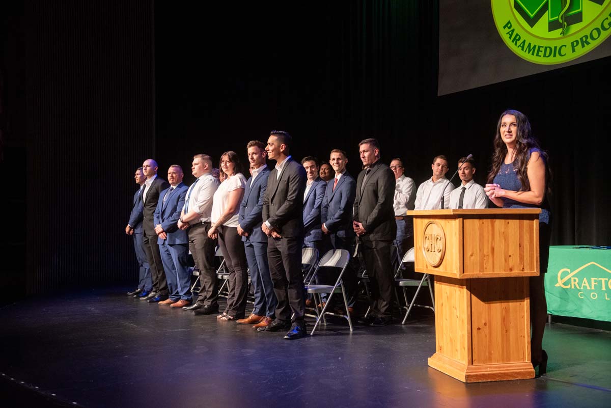 People enjoying Paramedic Graduation