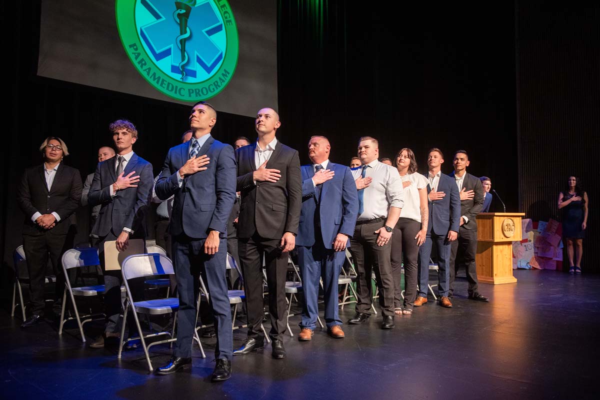 People enjoying Paramedic Graduation