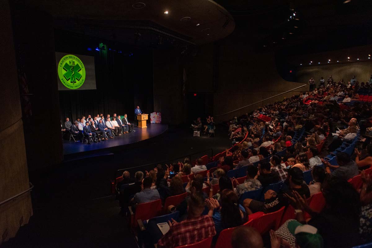 People enjoying Paramedic Graduation