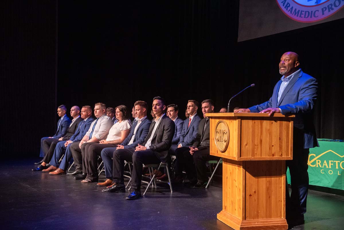 People enjoying Paramedic Graduation