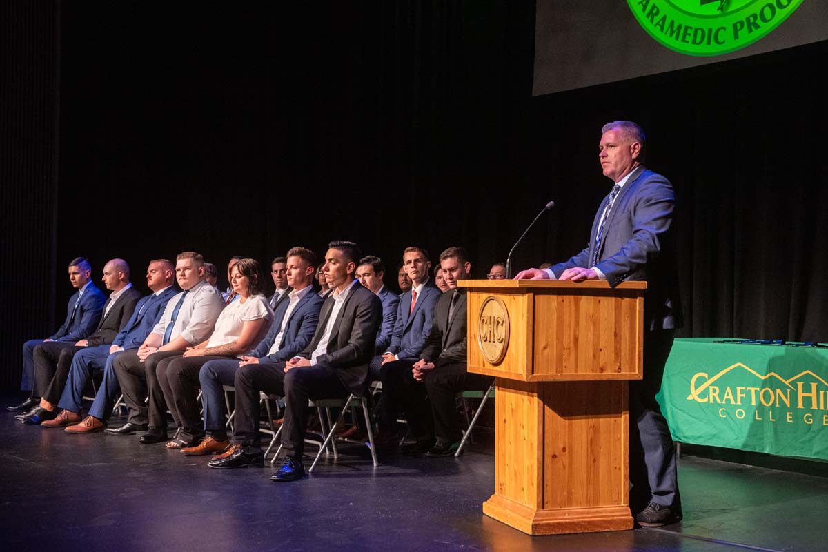 People enjoying Paramedic Graduation