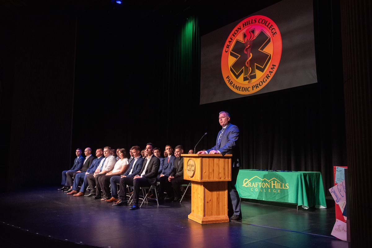 People enjoying Paramedic Graduation