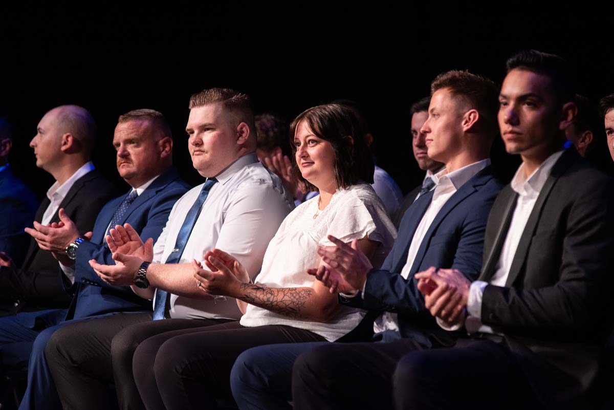 People enjoying Paramedic Graduation