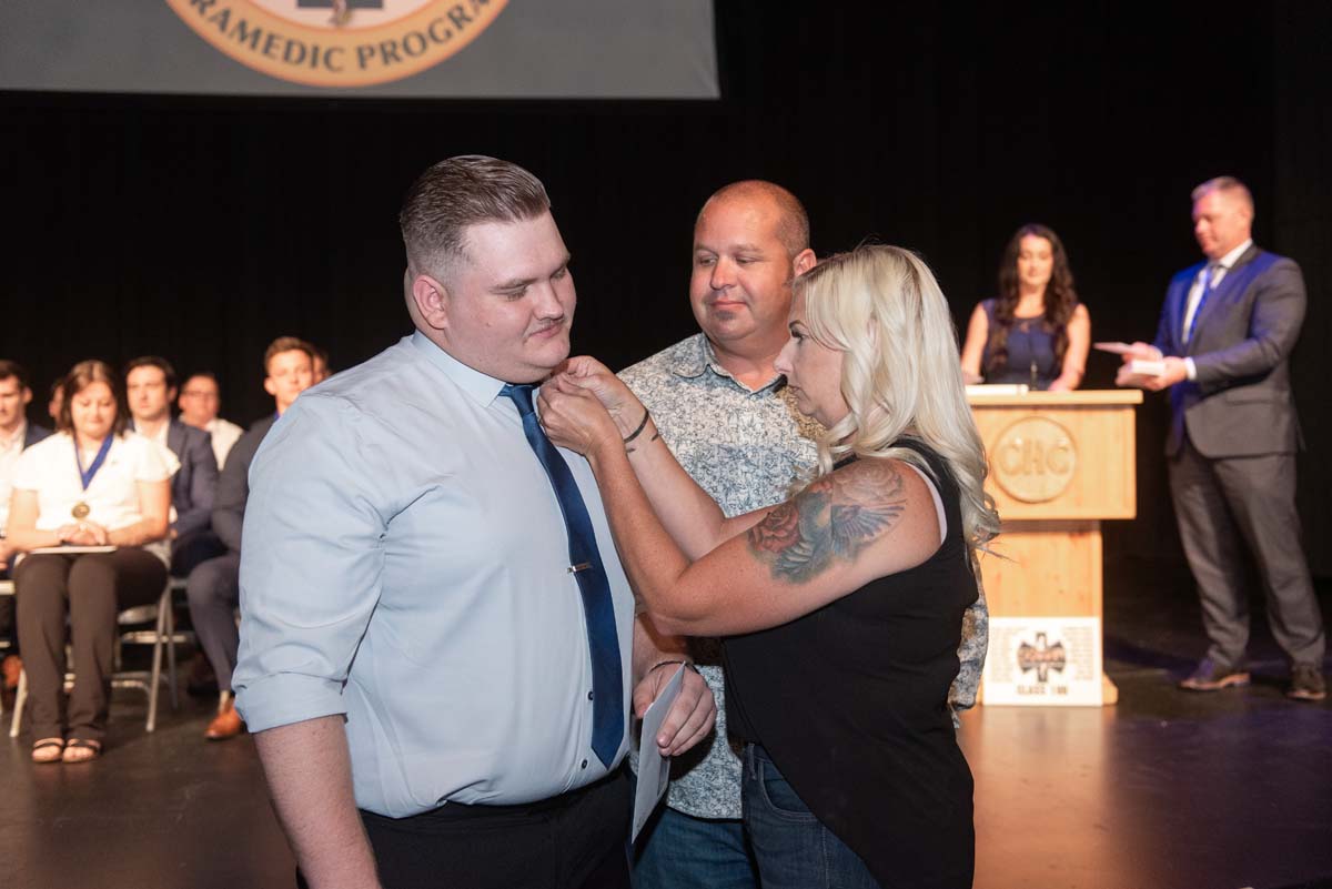 People enjoying Paramedic Graduation