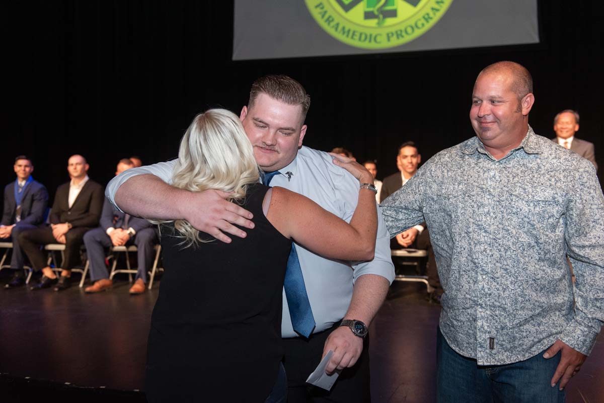 People enjoying Paramedic Graduation