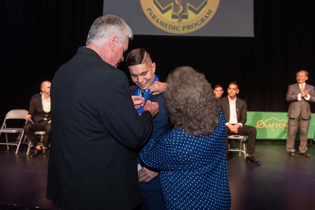 People enjoying Paramedic Graduation