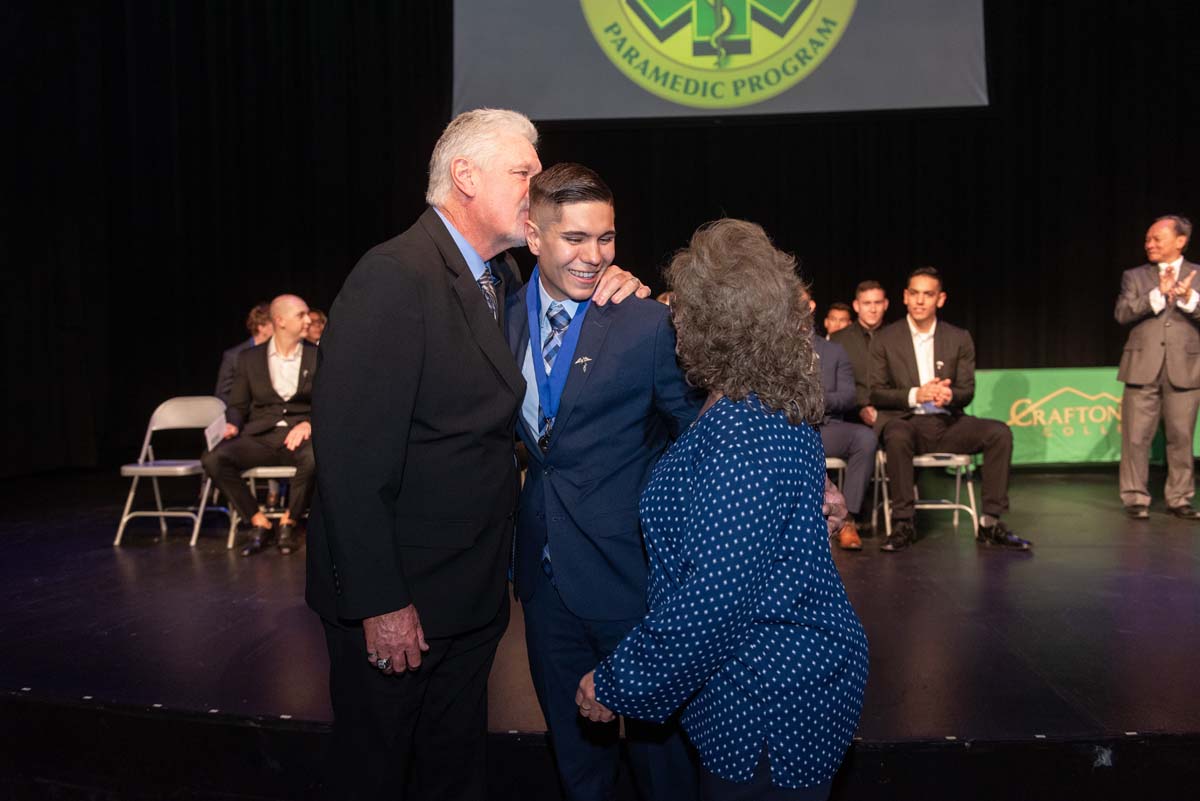 People enjoying Paramedic Graduation