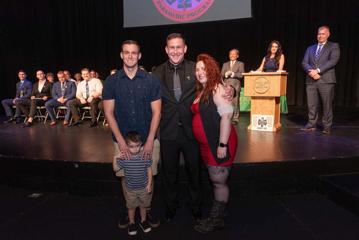 People enjoying Paramedic Graduation