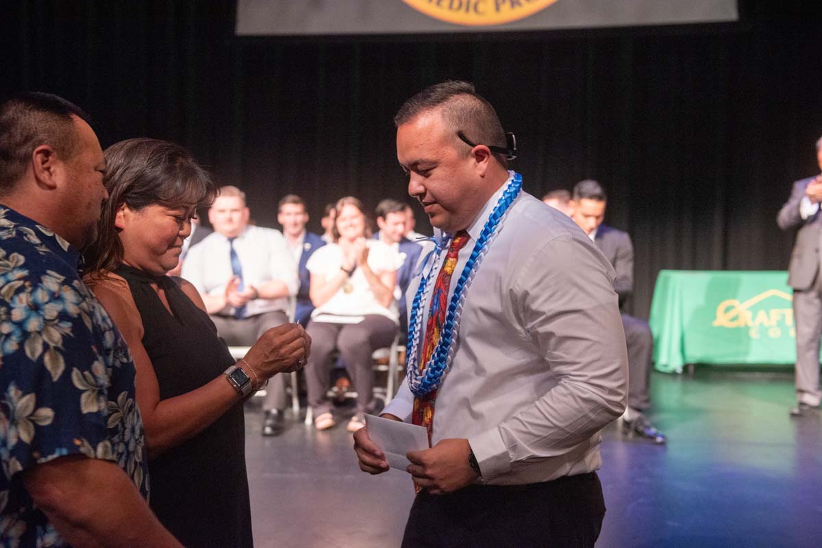 People enjoying Paramedic Graduation