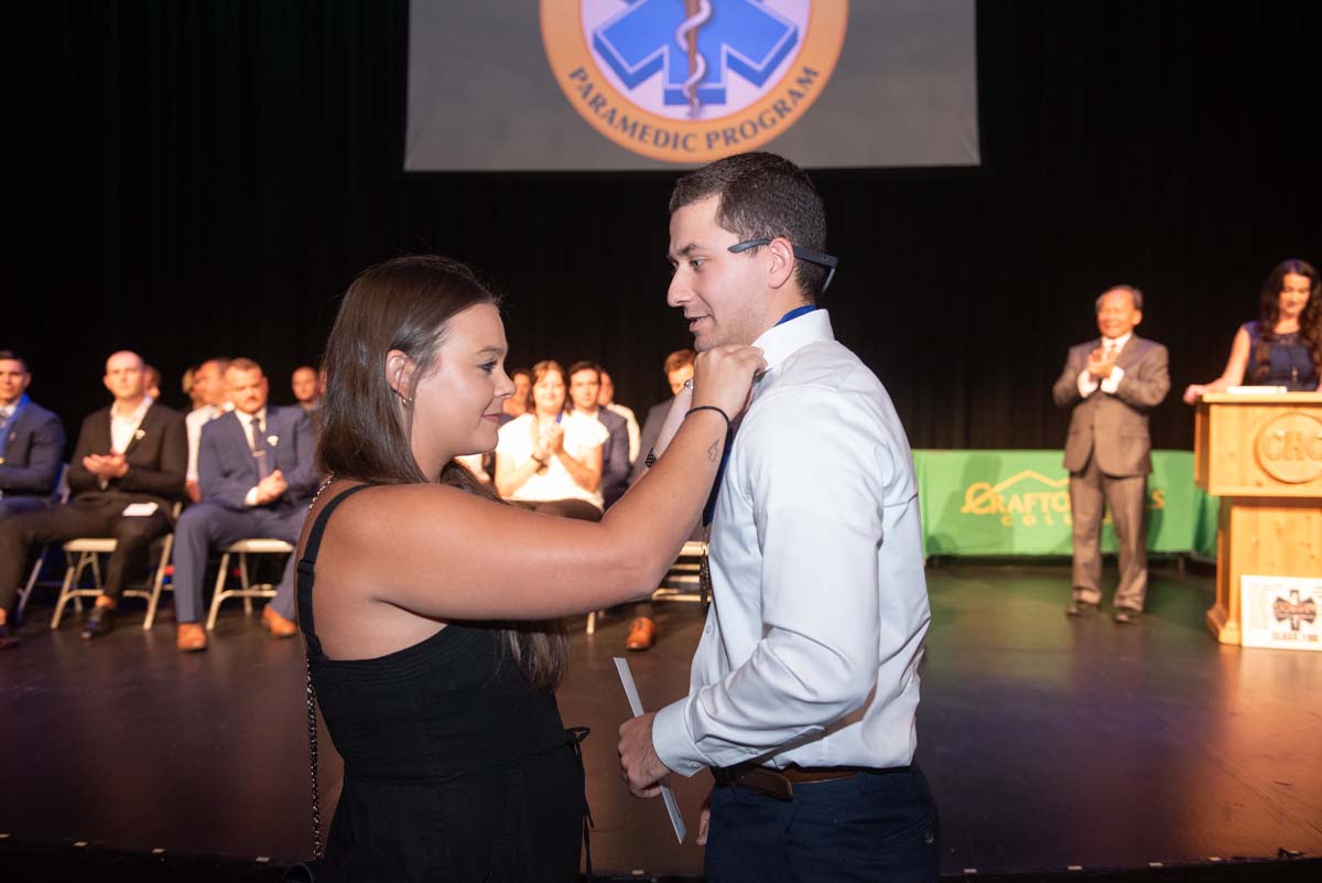 People enjoying Paramedic Graduation