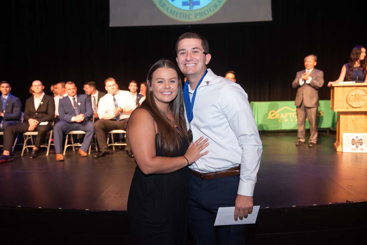 People enjoying Paramedic Graduation