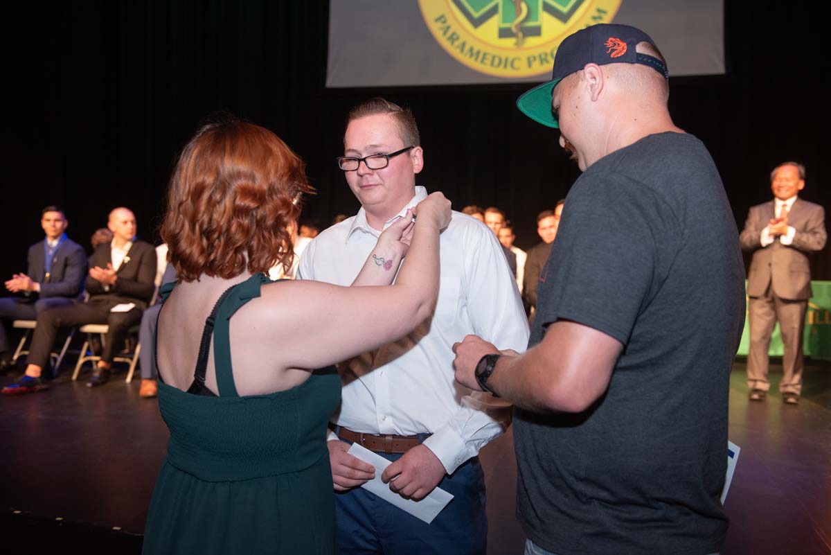 People enjoying Paramedic Graduation