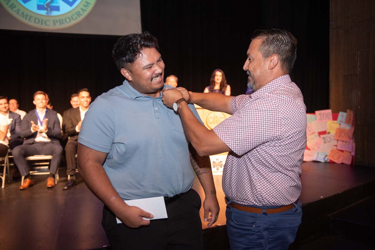 People enjoying Paramedic Graduation