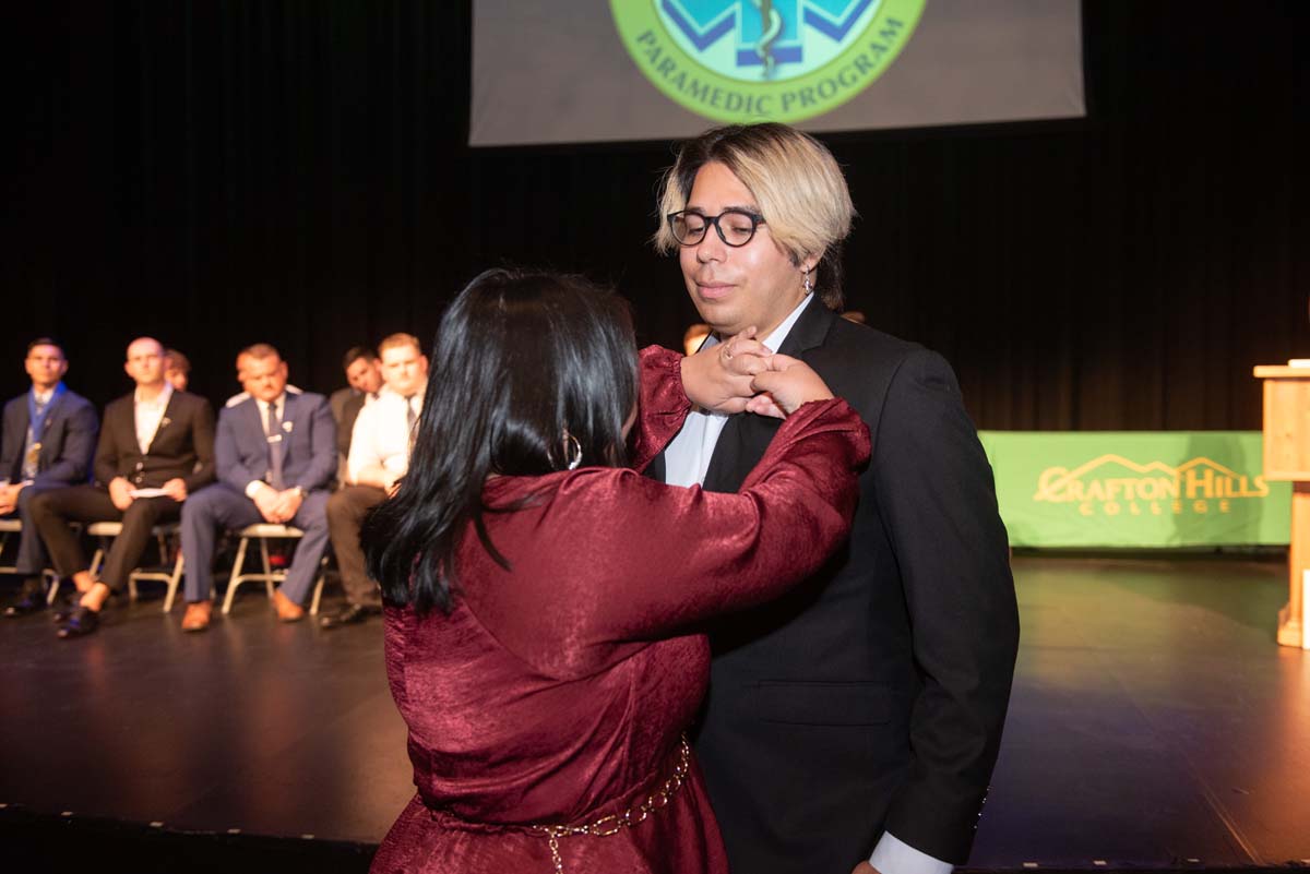 People enjoying Paramedic Graduation