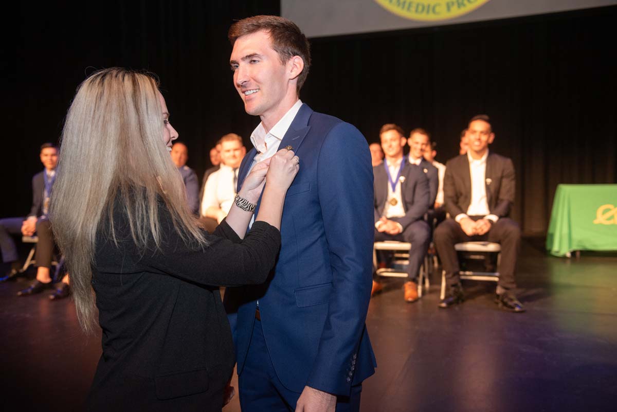 People enjoying Paramedic Graduation