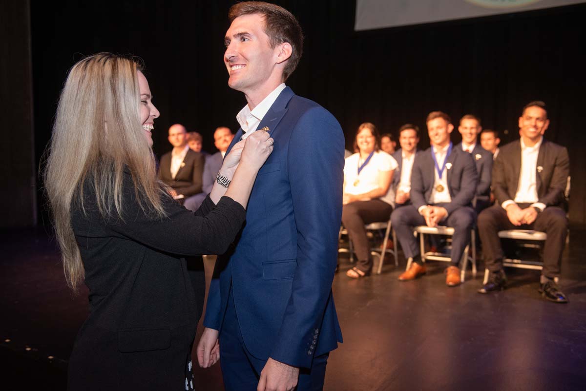 People enjoying Paramedic Graduation