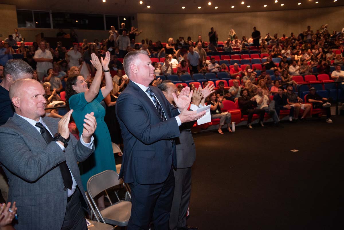 People enjoying Paramedic Graduation