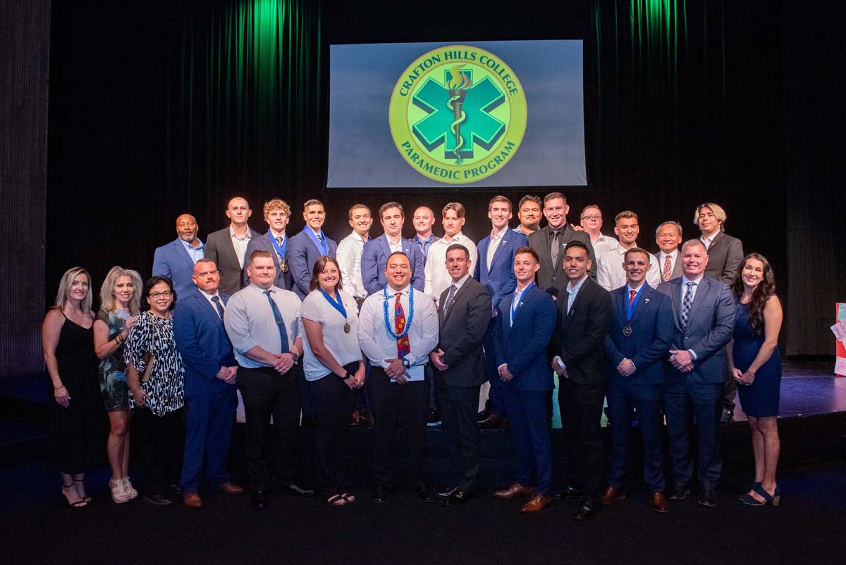 People enjoying Paramedic Graduation