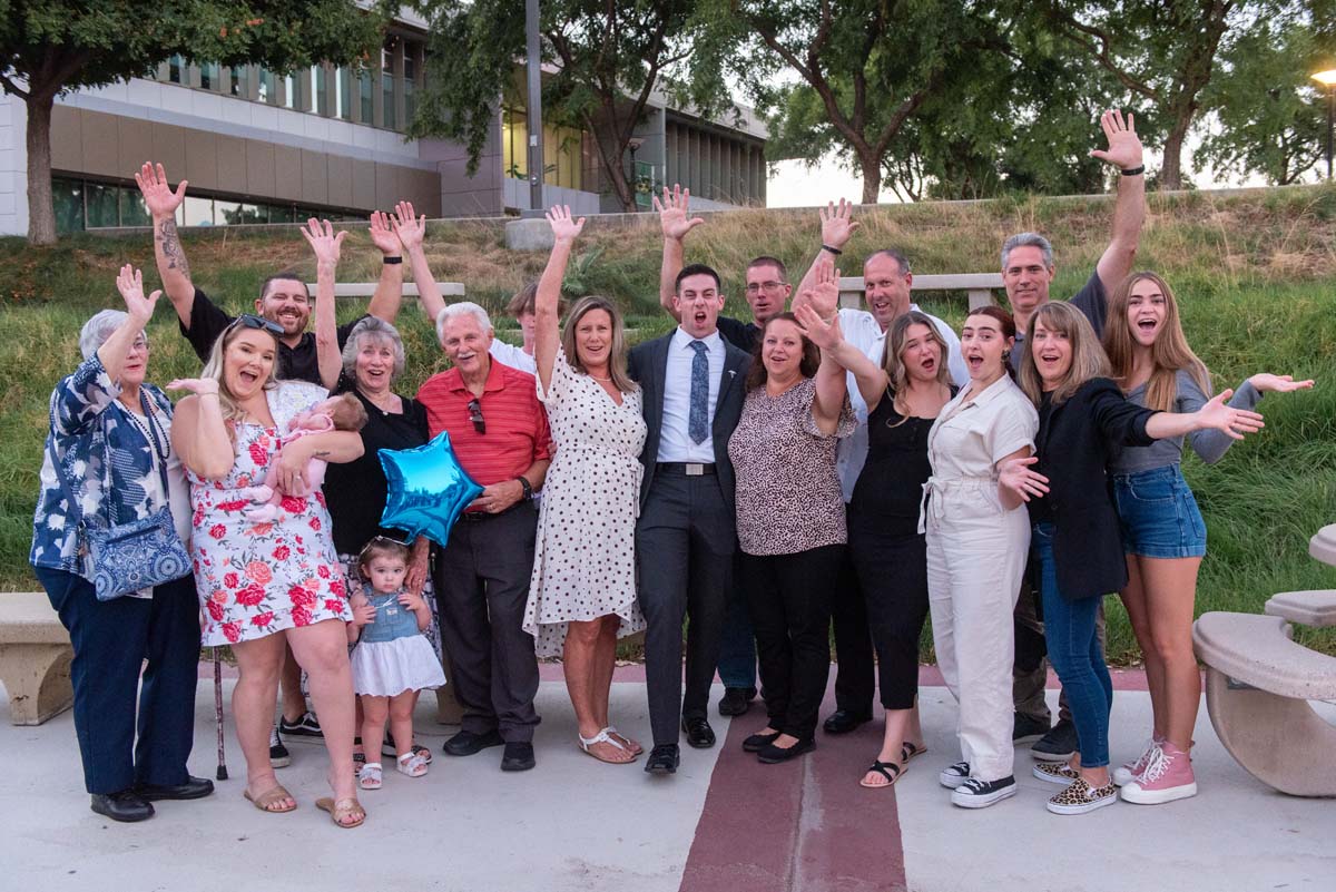 People enjoying Paramedic Graduation