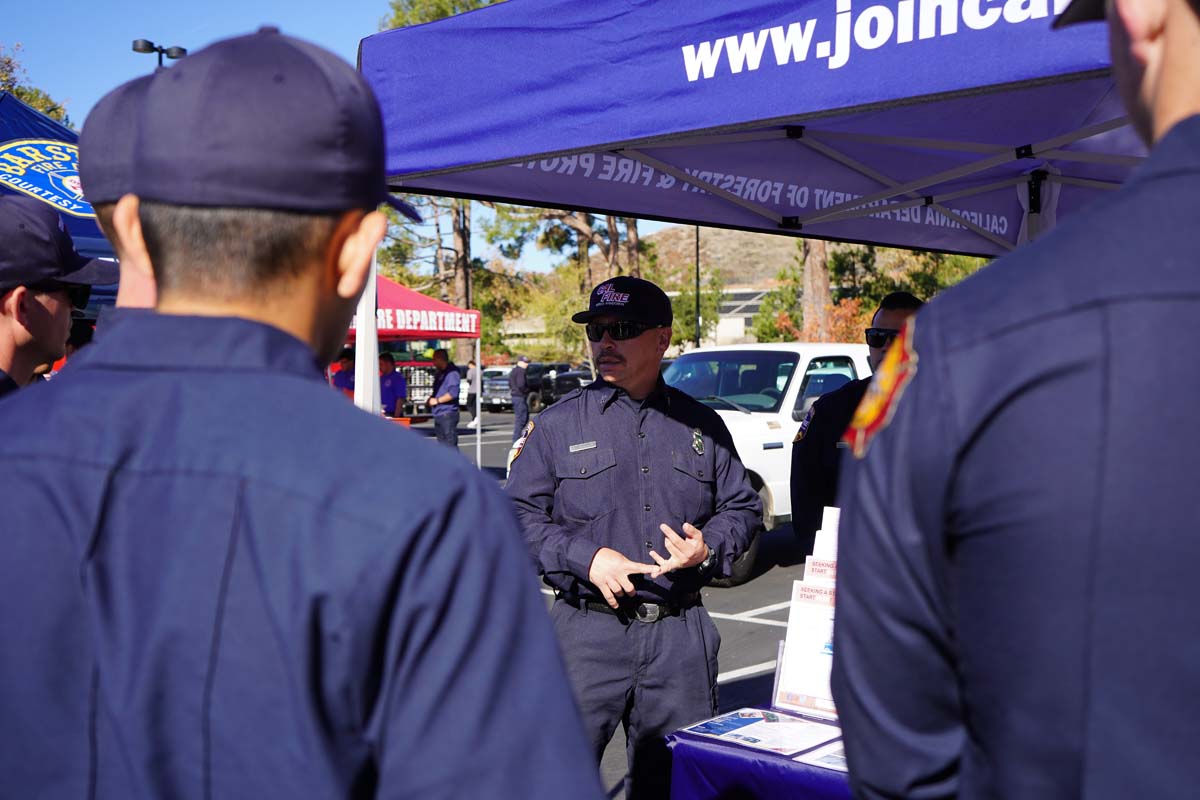 People enjoying the career fair