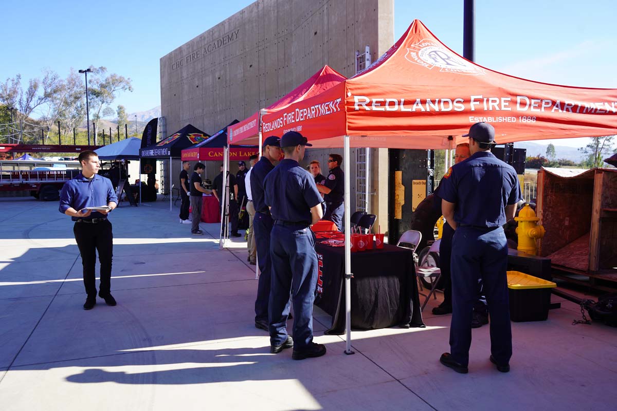 People enjoying the career fair