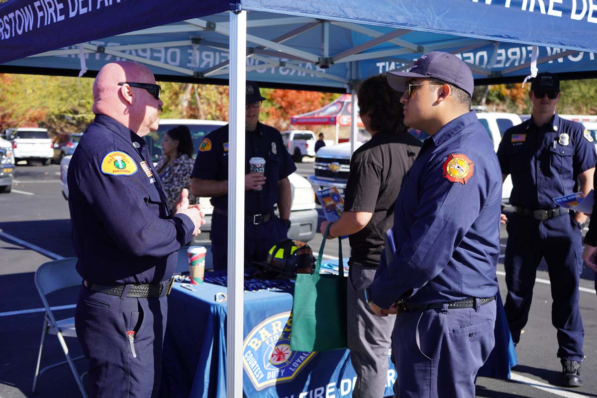 People enjoying the career fair