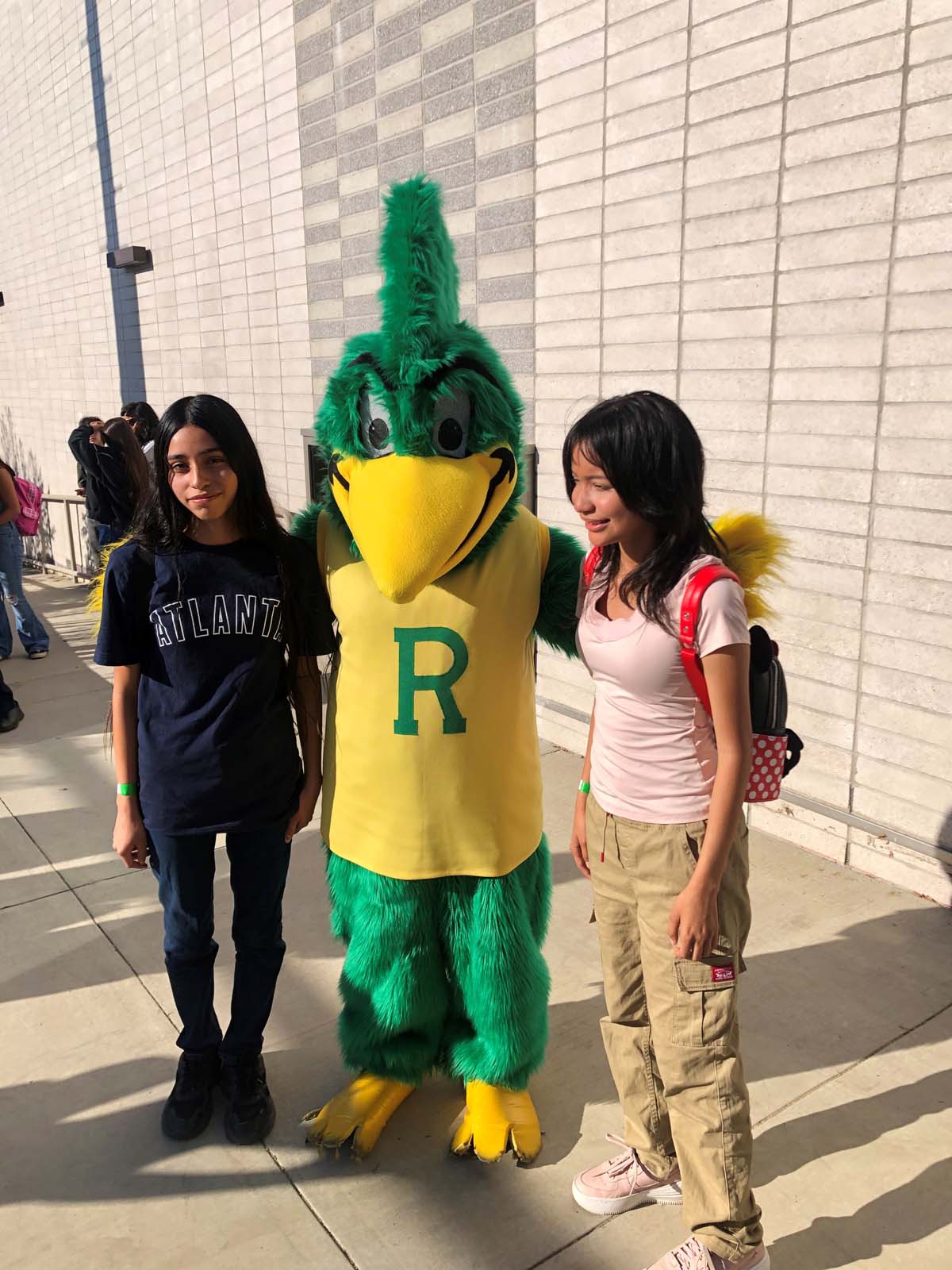 People enjoying Girl Scout event