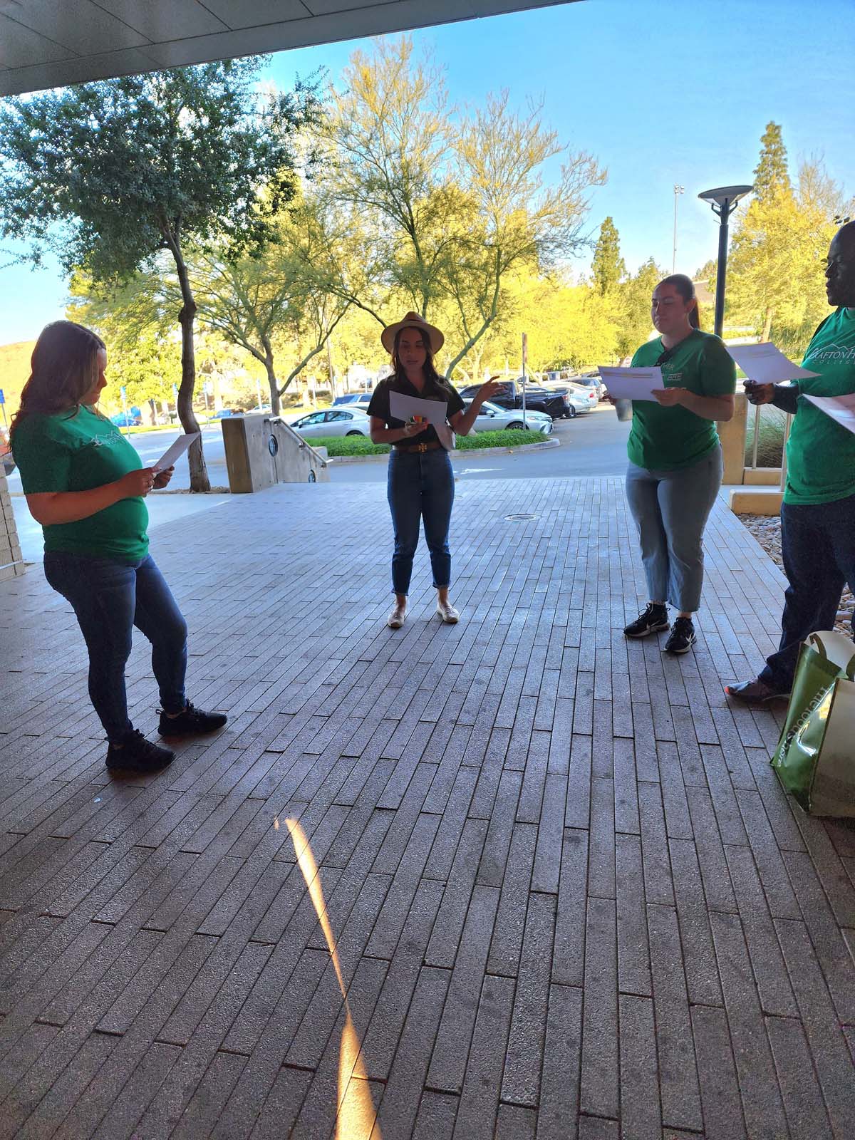 People enjoying Girl Scout event