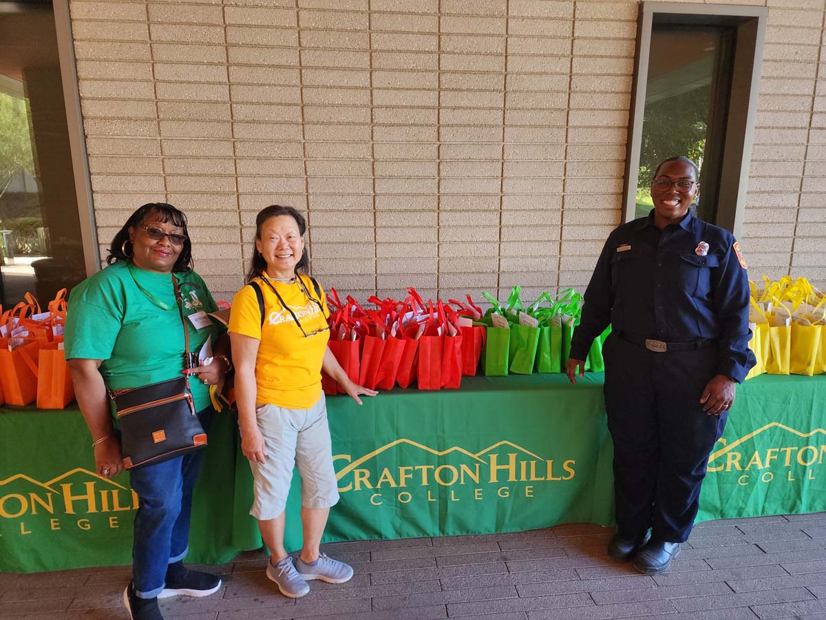 People enjoying Girl Scout event