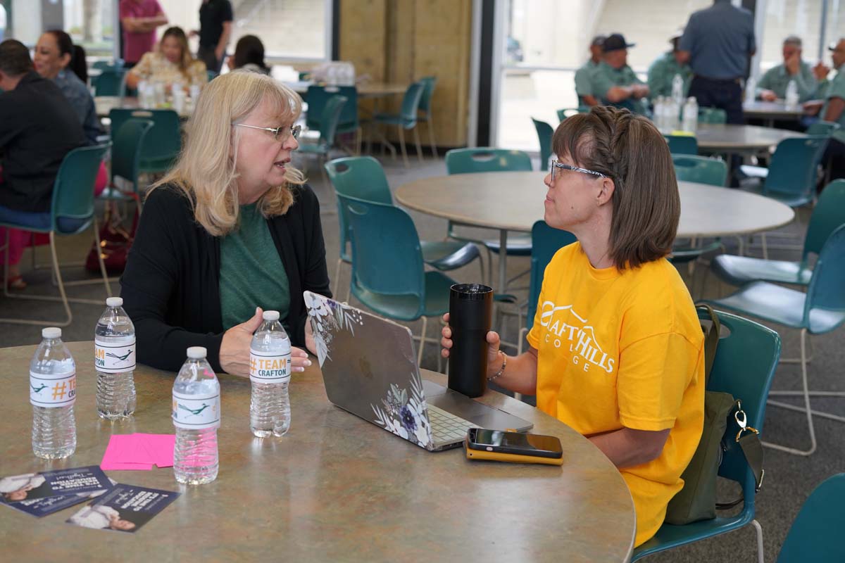 People enjoying the In-Service events