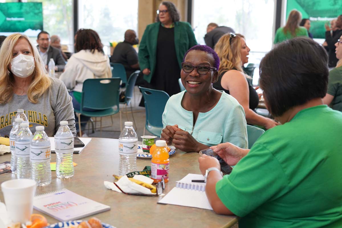 People enjoying the In-Service events