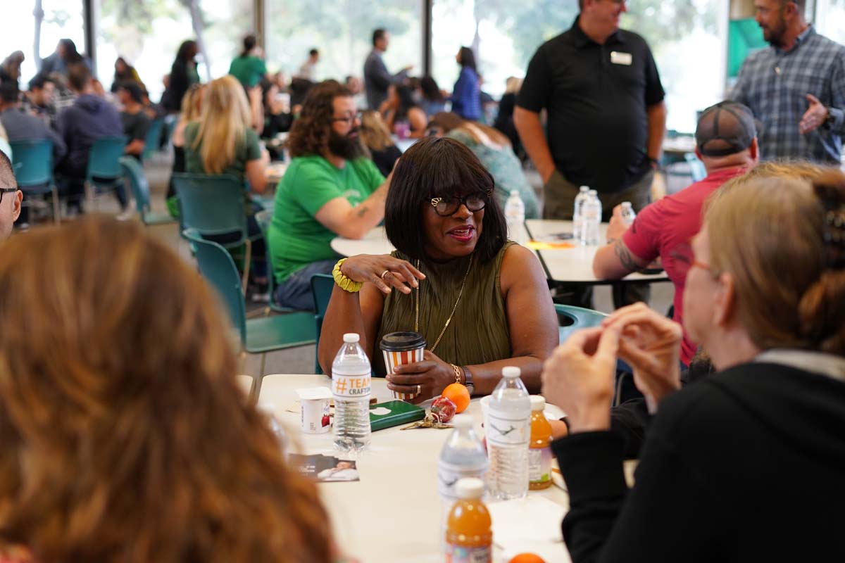 People enjoying the In-Service events