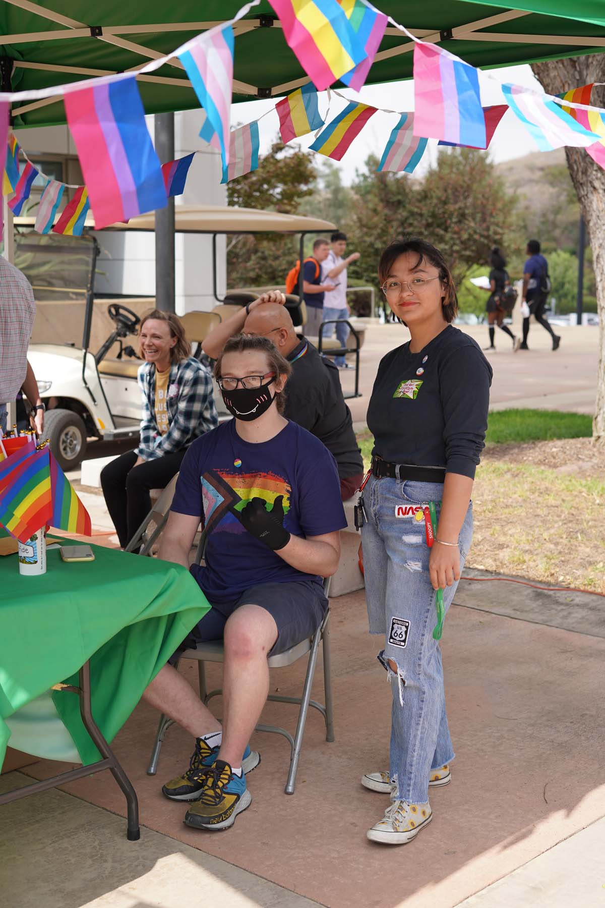 People at National Coming Out Day event