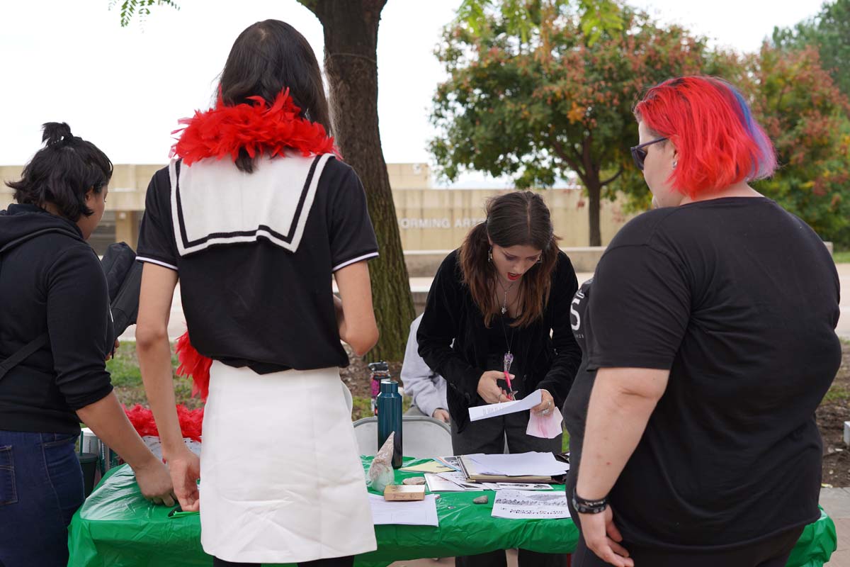 People at National Coming Out Day event