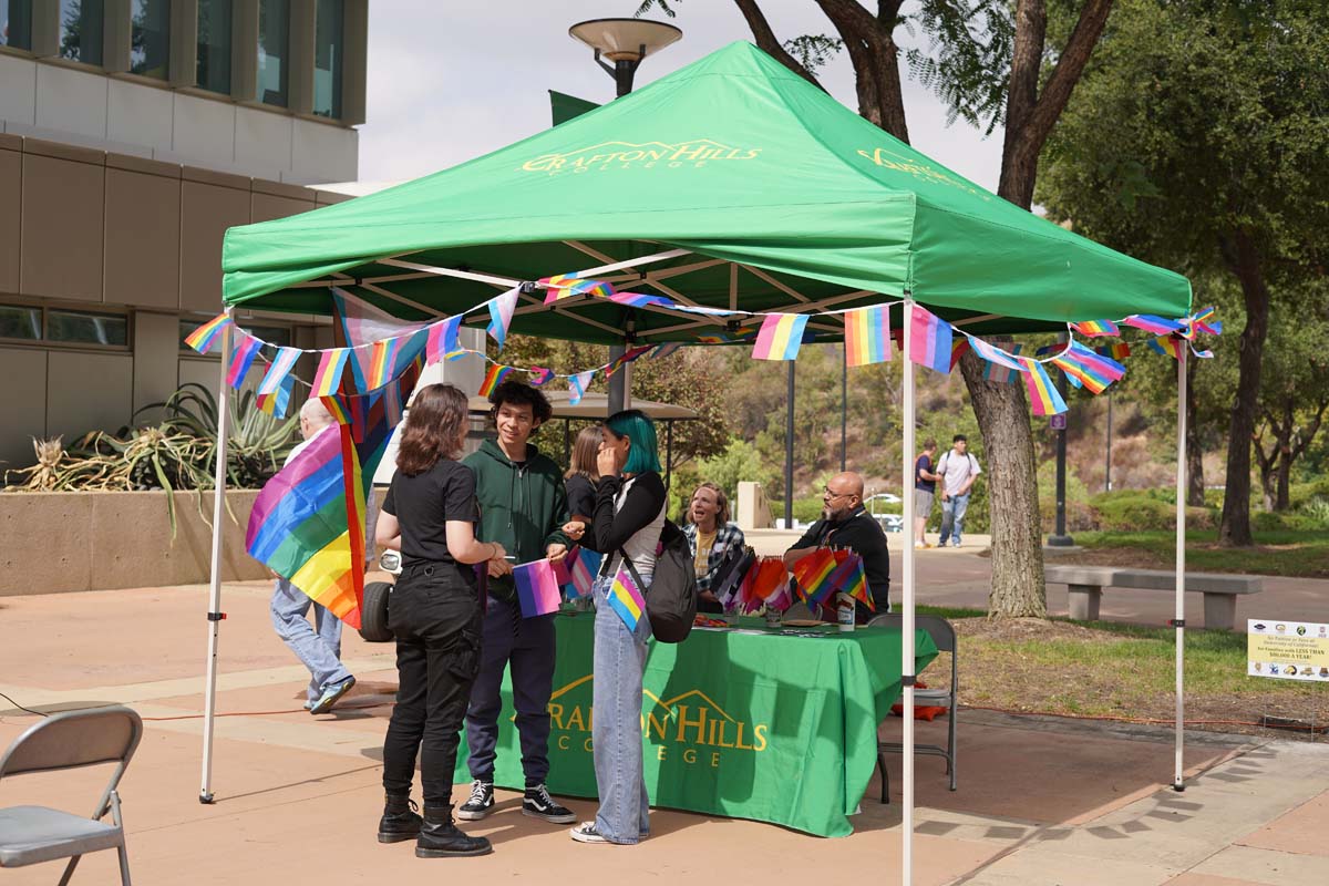 People at National Coming Out Day event