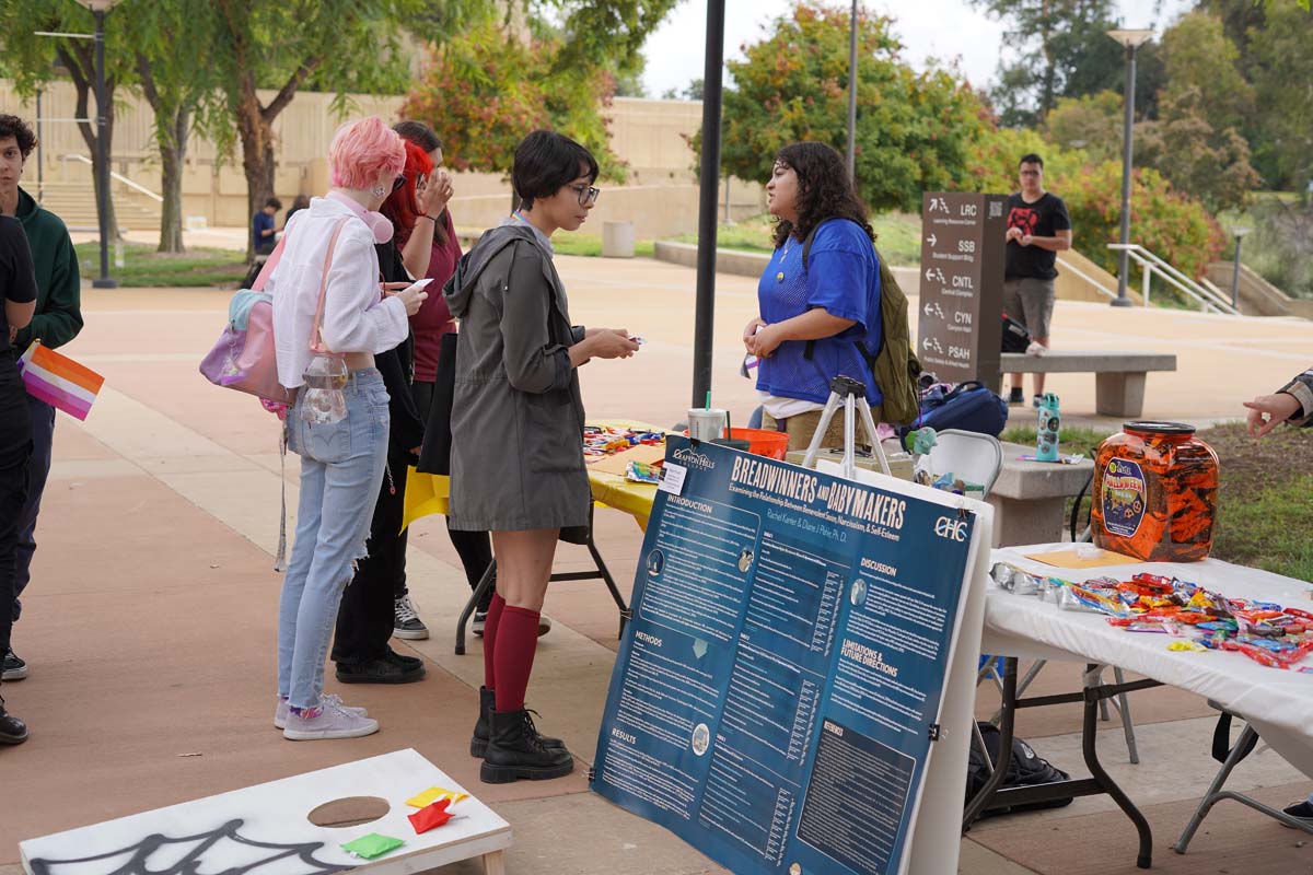 People at National Coming Out Day event