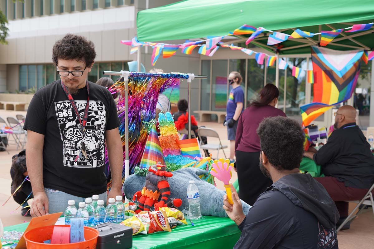 People at National Coming Out Day event