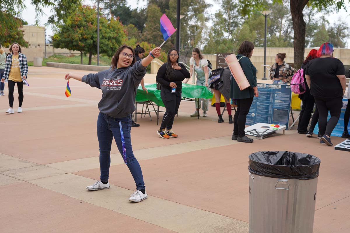 People at National Coming Out Day event