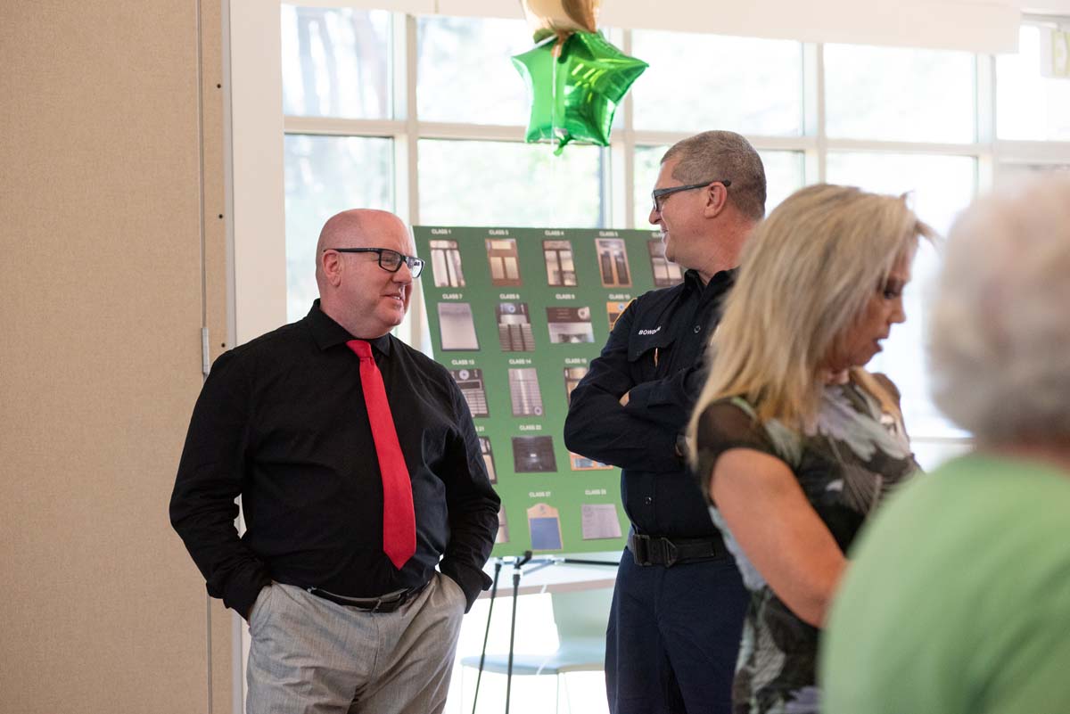 People enjoying the Paramedic Alumni Reception