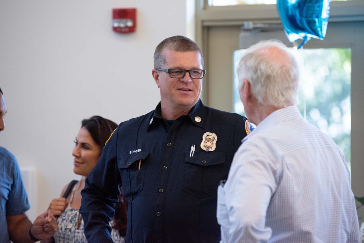 People enjoying the Paramedic Alumni Reception