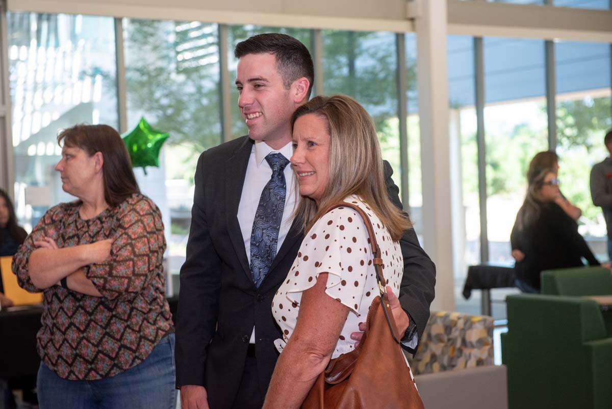 People enjoying the Paramedic Alumni Reception