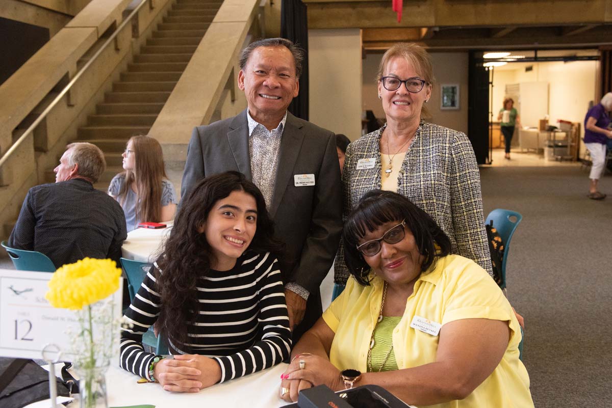 People enjoying the Scholarship Reception